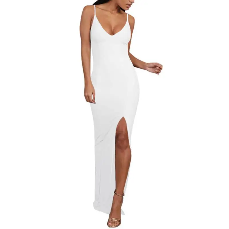 Women Sexy Low-Cut V-Neck Sling Sleeveless High Split Bodycon Dress Ladies Clubwear Party Long Dresses Vestidos SJ067C
Women Sexy Low-Cut V-Neck Sling Sleeveless High Split Bodycon Dress Ladies Clubwear Party Long Dresses Vestidos SJ067C
