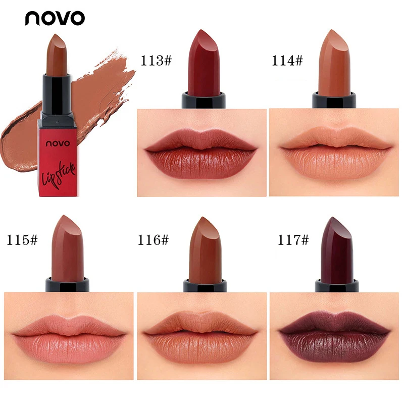 NOVO Velvet Matte Nude Lipstick Waterproof Long Lasting Makeup Moisturizing Lip Gloss Make Up Women Beauty Cosmetic
NOVO Velvet Matte Nude Lipstick Waterproof Long Lasting Makeup Moisturizing Lip Gloss Make Up Women Beauty Cosmetic