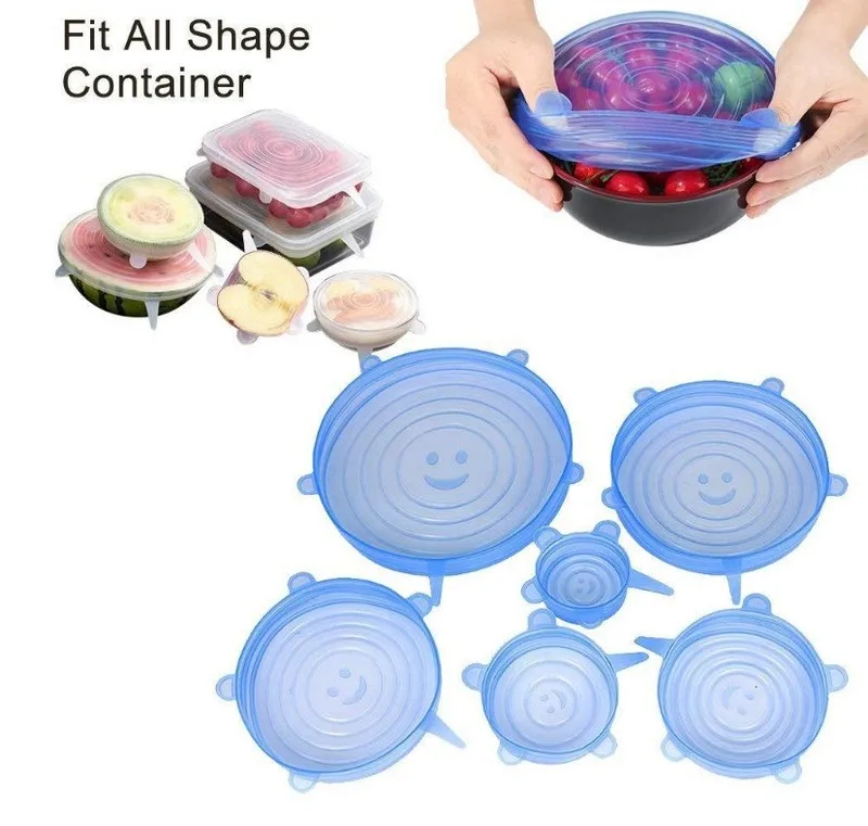 6PCS Silicone Stretch Lids Universal Lid Silicone Food Wrap Bowl Pot Lid Silicone Cover Pan Cooking Kitchen Accessories
6PCS Silicone Stretch Lids Universal Lid Silicone Food Wrap Bowl Pot Lid Silicone Cover Pan Cooking Kitchen Accessories