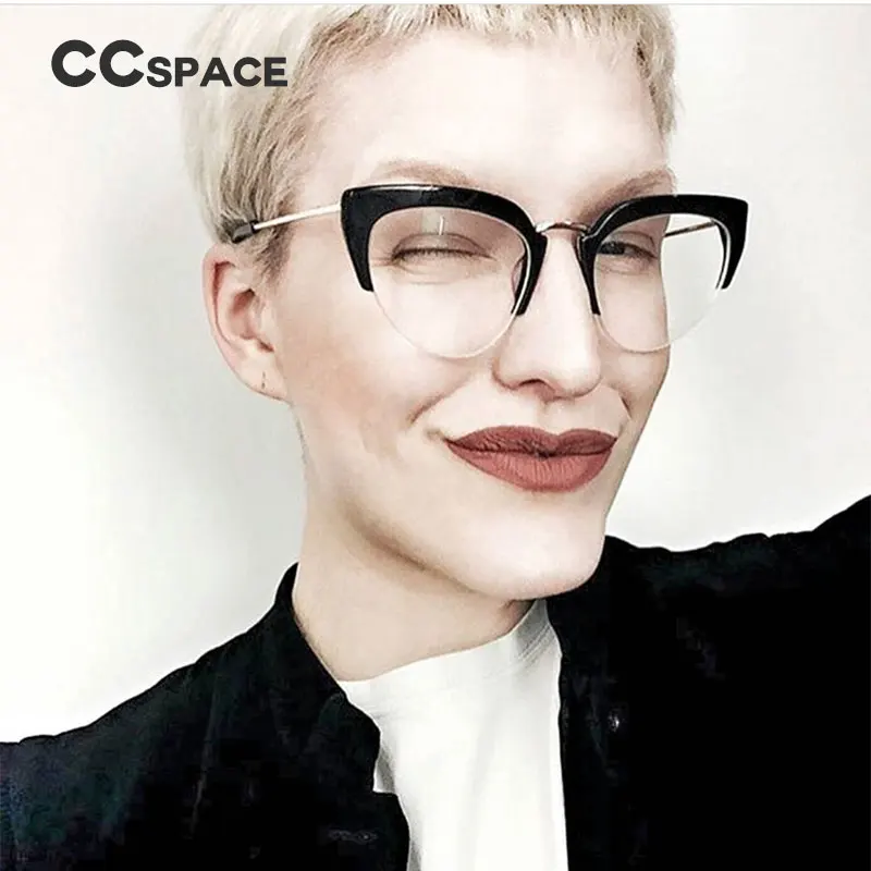 CCSPACE Reading Cat Eye Ladies Glasses Frames Men Women Half Frame Brand Designer Optical EyeGlasses Computer Eyewear 45144
CCSPACE Reading Cat Eye Ladies Glasses Frames Men Women Half Frame Brand Designer Optical EyeGlasses Computer Eyewear 45144