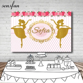 Sensfun Gold Dance Ballerina Party Backdrop Pink Flowers Birthday Party Girls Bed Headboard Backgrounds For Photo Studio 7x5FT
Sensfun Gold Dance Ballerina Party Backdrop Pink Flowers Birthday Party Girls Bed Headboard Backgrounds For Photo Studio 7x5FT