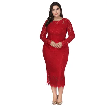 Plus Size Dress Women 4xl 5xl 6xl Elegant Full Lace Ceremony Long Sleeve Below Knee Embroidery Mom Cocktail Party Fitted Dress
Plus Size Dress Women 4xl 5xl 6xl Elegant Full Lace Ceremony Long Sleeve Below Knee Embroidery Mom Cocktail Party Fitted Dress