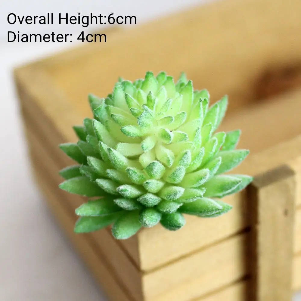 Green Artificial Succulents - Flocking Home Garden Decoration