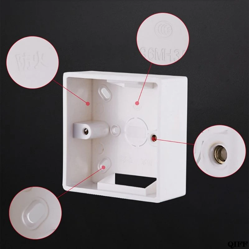 86X86 PVC Thickening Junction Box Wall Mount Cassette For Switch Socket Base Switch Bottom Box Electrical Box Accessories Jun20
86X86 PVC Thickening Junction Box Wall Mount Cassette For Switch Socket Base Switch Bottom Box Electrical Box Accessories Jun20