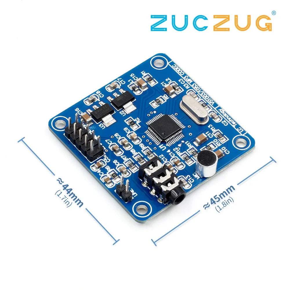 Arsmundi New VS1003B VS1053 MP3 Module Development Board Onboard recording function
Arsmundi New VS1003B VS1053 MP3 Module Development Board Onboard recording function