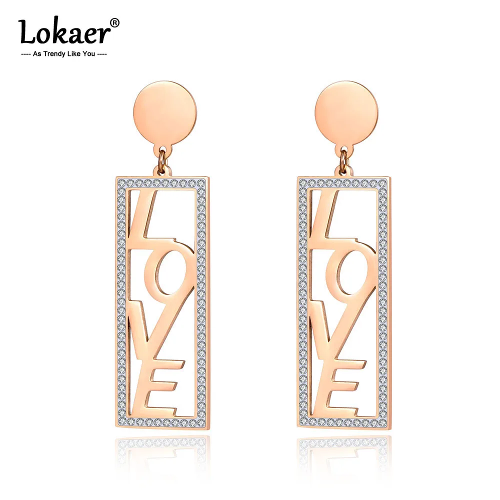 Lokaer Classic Stainless Steel Love Forever Clear CZ Crystal Stud Earrings For Women Girls Rose Gold Engagement Jewelry E19082
Lokaer Classic Stainless Steel Love Forever Clear CZ Crystal Stud Earrings For Women Girls Rose Gold Engagement Jewelry E19082