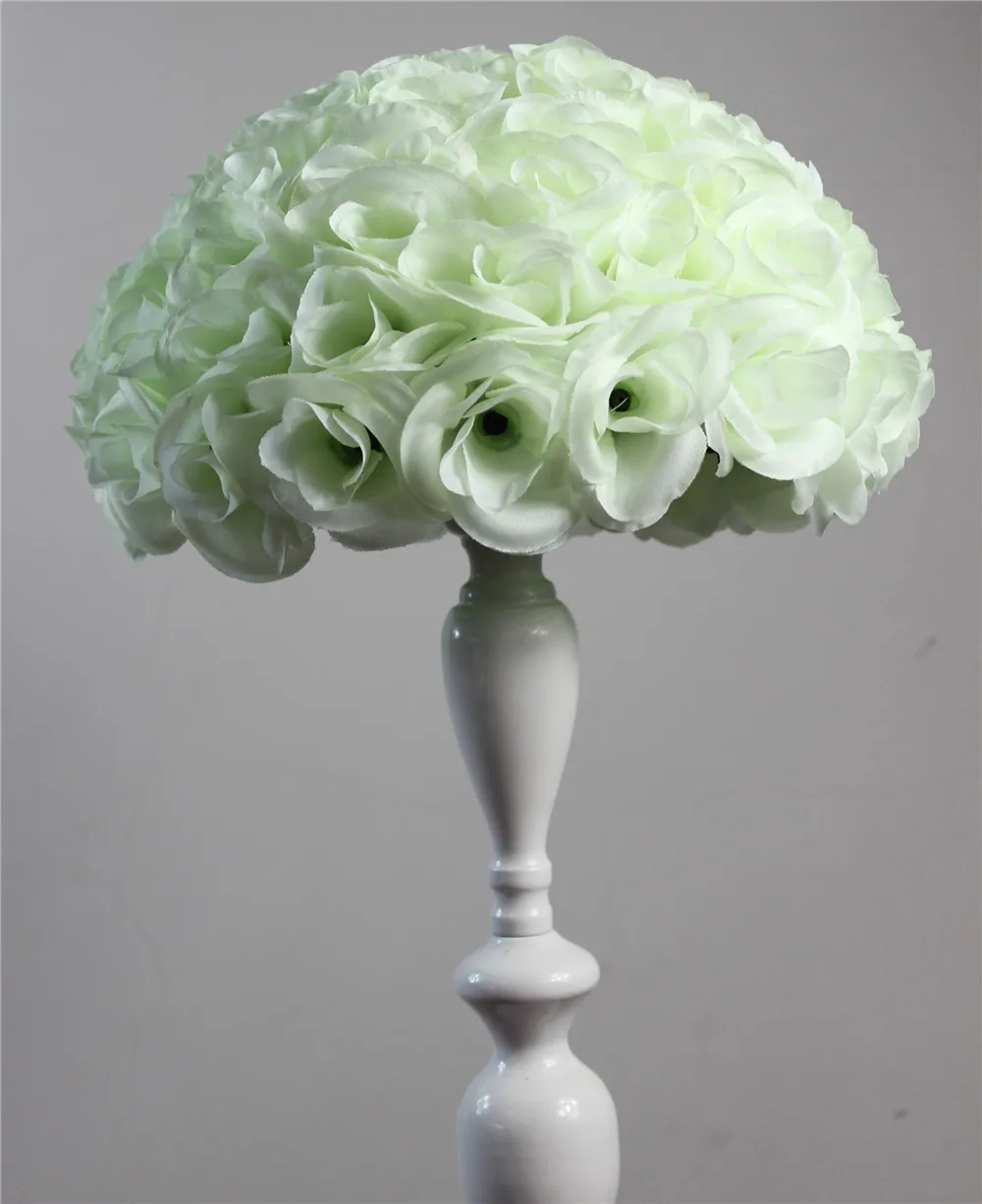 

SPR ivory/cream,Hot Sale Artificial Roses flower ball For Home/Wedding Decoration Flower Heads Kissing Balls For Weddings 25Cm