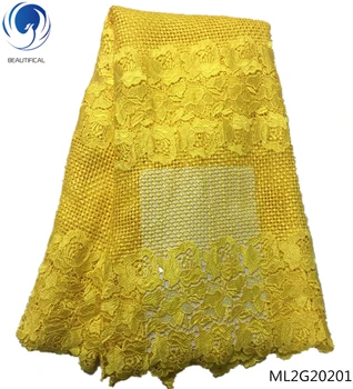 BEAUTIFICAL african cord lace guipure lace fabric yellow watersoluble african cord lace fabrics for wedding 5 yards/lot ML2G202
BEAUTIFICAL african cord lace guipure lace fabric yellow watersoluble african cord lace fabrics for wedding 5 yards/lot ML2G202