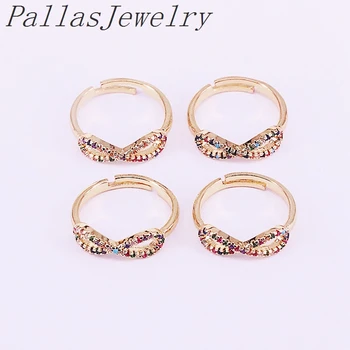 10Pcs Gold Filled Charm Rings Trendy Pave Colorful CZ Party Open Adjusable Rainbow Zirconia Rings For Women
10Pcs Gold Filled Charm Rings Trendy Pave Colorful CZ Party Open Adjusable Rainbow Zirconia Rings For Women