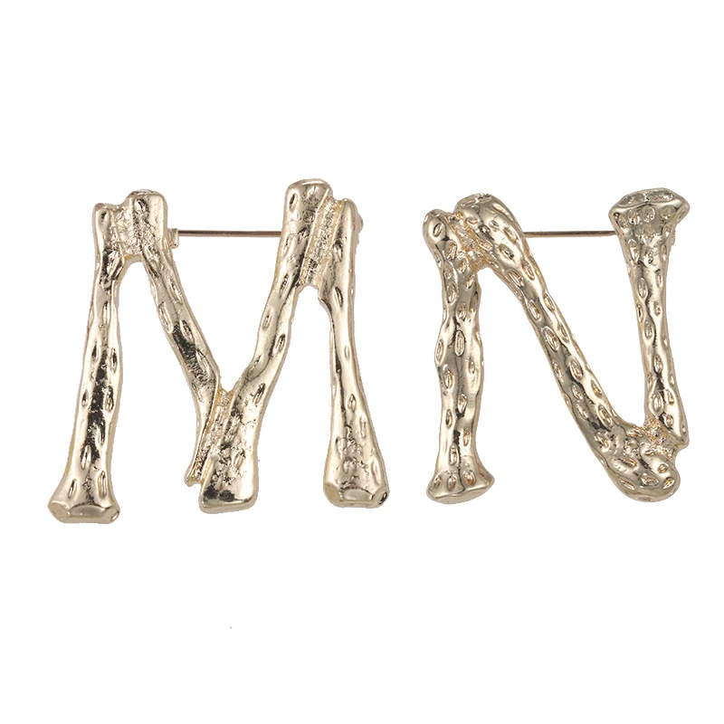 WEIMANJINGDIAN Brand New Arrival Set of 2 PCS Capital Letter M and N Alphabet Brooch Pins in Gold Color
WEIMANJINGDIAN Brand New Arrival Set of 2 PCS Capital Letter M and N Alphabet Brooch Pins in Gold Color
