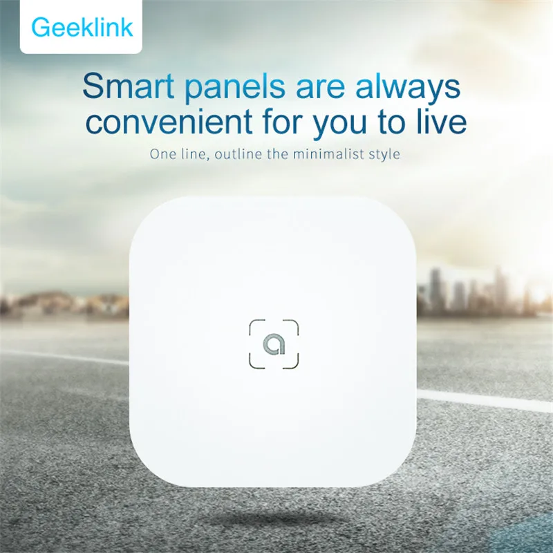 1 Gang Geeklink Scene Panel Touch Scene Schakelaar Smart Home Scenario Controle Alarmerende Apparatus Feedback
1 Gang Geeklink Scene Panel Touch Scene Schakelaar Smart Home Scenario Controle Alarmerende Apparatus Feedback