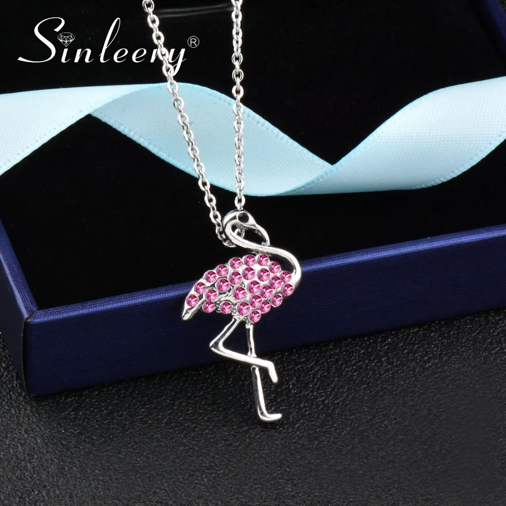 SINLEERY Silver Color Cute Pink Rhinestone Flamingo Pendant Women Necklace Fashion Party Collection Jewelry XL211 SSH
SINLEERY Silver Color Cute Pink Rhinestone Flamingo Pendant Women Necklace Fashion Party Collection Jewelry XL211 SSH