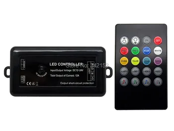 20 key 12A IR LED Music controller Infrared Music LED Controller DC12-24V Portable Lighting Accessories For RGB Led Strip Lights
20 key 12A IR LED Music controller Infrared Music LED Controller DC12-24V Portable Lighting Accessories For RGB Led Strip Lights