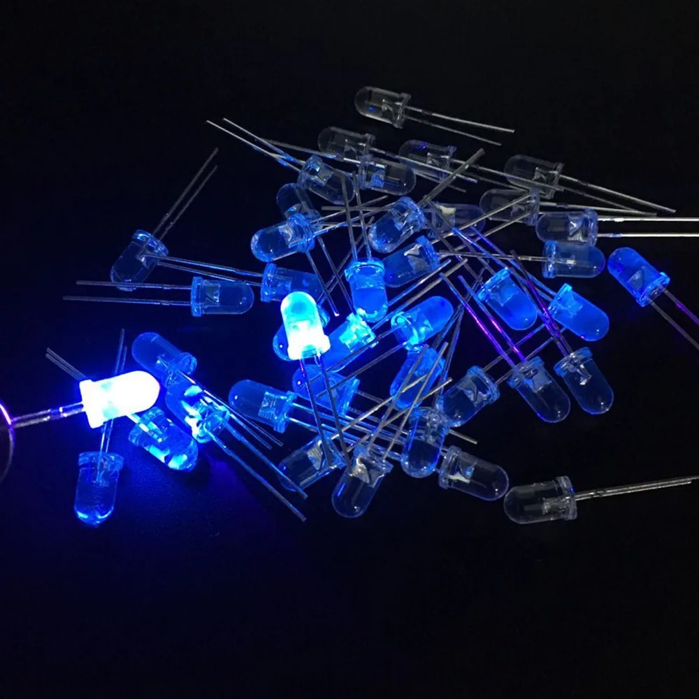 Светодиодный Ультрафиолетовый диодный светильник 100 шт. 5 мм 395нм 400нм