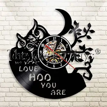 1Piece Owl Love Hoo You Are Vinyl Record Wall Clock Wild Animals LP Vintage Time Clock Modern Home Decorative Handmade Wall Art
1Piece Owl Love Hoo You Are Vinyl Record Wall Clock Wild Animals LP Vintage Time Clock Modern Home Decorative Handmade Wall Art