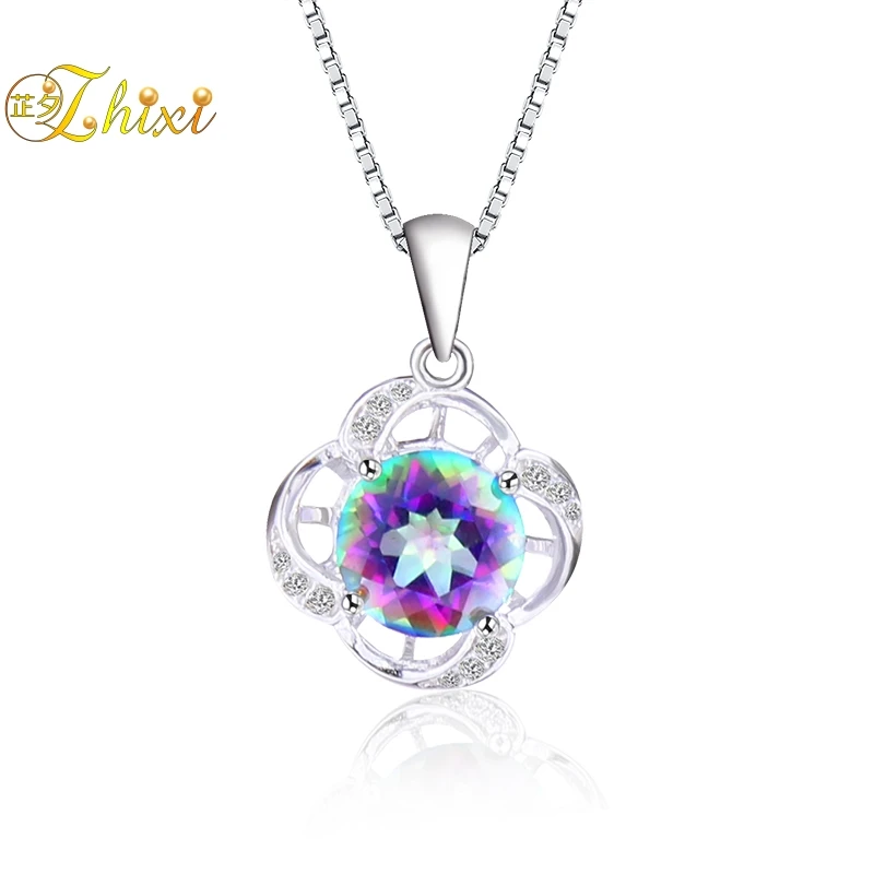 ZHIXI 925 Silver Necklace Pendant For Women Gemstones Natural Fine Jewelry Crystal Topaz Stone Pendant Trendy Gift Rose T240D
ZHIXI 925 Silver Necklace Pendant For Women Gemstones Natural Fine Jewelry Crystal Topaz Stone Pendant Trendy Gift Rose T240D