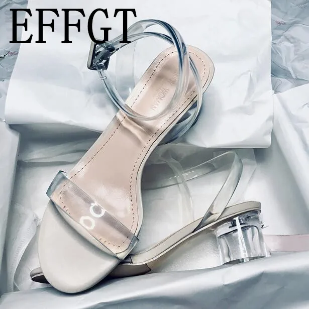 EFFGT 2019 Summer Fashion Women's Sandals transparent tape PVC Women Shoes Rome Sandals high heel open-toe women shoes
EFFGT 2019 Summer Fashion Women's Sandals transparent tape PVC Women Shoes Rome Sandals high heel open-toe women shoes