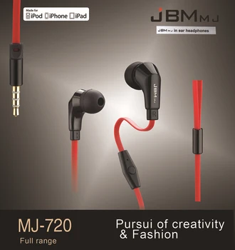 

JBM-MJ720 Stereo Bass earphone Headphones Metal handsfree In-ear Headset 3.5mm MIC Earbuds for all Mobile Phone mp3