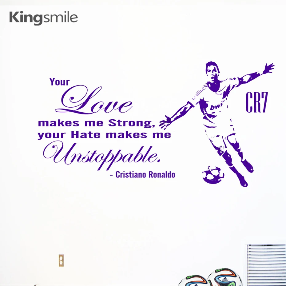 CR7 Cristiano Ronaldo Figure Football Vinyl Wall Art Decals Stickers Inspiring Quotes Removable Mural DIY Kids Room Home Decor
CR7 Cristiano Ronaldo Figure Football Vinyl Wall Art Decals Stickers Inspiring Quotes Removable Mural DIY Kids Room Home Decor