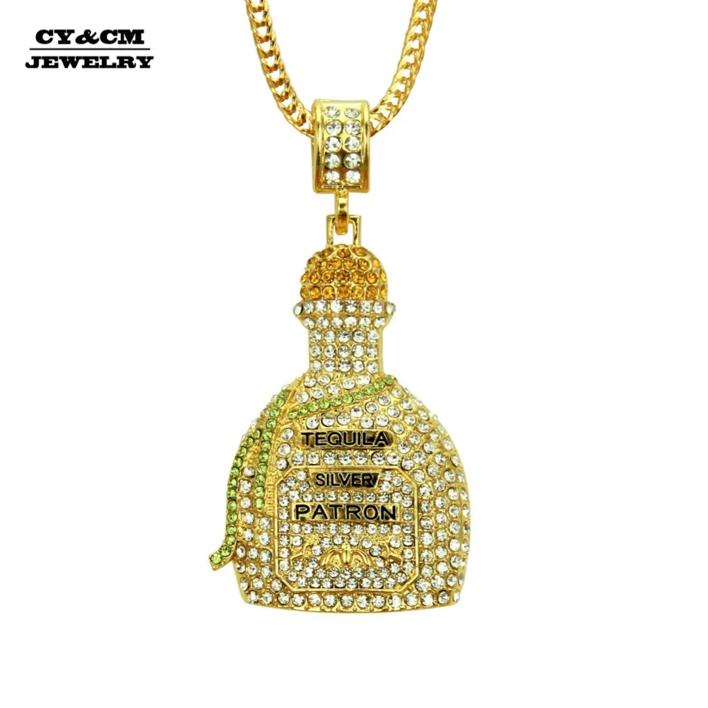 CY&CM Women Men Hip Hop Perfume Bottle Figure Letter Pendant Full Rhinestone Iced Out Bling Gold Color Crystal Rapper Necklace
CY&CM Women Men Hip Hop Perfume Bottle Figure Letter Pendant Full Rhinestone Iced Out Bling Gold Color Crystal Rapper Necklace