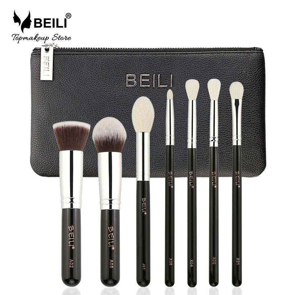 BEILI 7pcs Natural Goat Synthetic Hair Liquid Foundation Eye shadow Highlight Powder Daily Makeup Brushes Set
BEILI 7pcs Natural Goat Synthetic Hair Liquid Foundation Eye shadow Highlight Powder Daily Makeup Brushes Set