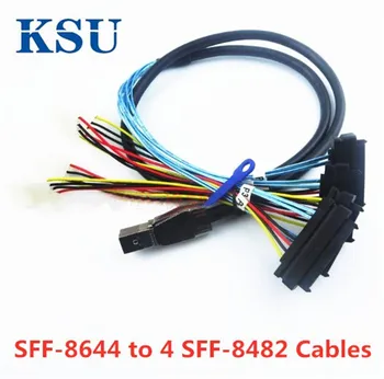 Mini SAS HD (SFF-8644) to 4xSAS 29 Pin Female(SFF-8482) With 4 Pin Power Cable 1M 2M
Mini SAS HD (SFF-8644) to 4xSAS 29 Pin Female(SFF-8482) With 4 Pin Power Cable 1M 2M