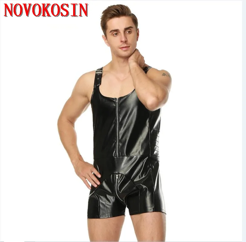 KH10 2018 Sexy Lingerie Men Faux Leather Front Zipper Crotch Bodysuit Fetish Costumes PU Spaghetti Plus Size DS Exotic Tanks
KH10 2018 Sexy Lingerie Men Faux Leather Front Zipper Crotch Bodysuit Fetish Costumes PU Spaghetti Plus Size DS Exotic Tanks