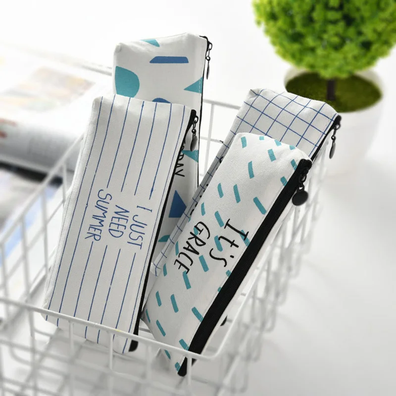 1PC Cute Stripe Grid Pencil Case Kawaii Canvas Pencil Bag High Capacity Pen Case For Kid Gifts School Office Supplies Stationery
1PC Cute Stripe Grid Pencil Case Kawaii Canvas Pencil Bag High Capacity Pen Case For Kid Gifts School Office Supplies Stationery