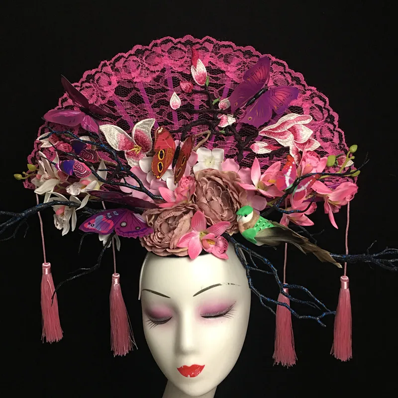 The new 2018 hand made Chinese wind purple creative tire shape Fan tassel headdress
The new 2018 hand made Chinese wind purple creative tire shape Fan tassel headdress
