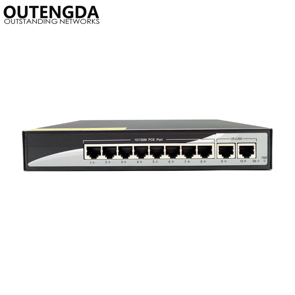 8+2 100Mbps PoE Switch Power 8 Ethernet Port 2 Uplink Port 2.0Gbps over Ethernet IEEE 802.3af at 150W for Camera Wireless AP
8+2 100Mbps PoE Switch Power 8 Ethernet Port 2 Uplink Port 2.0Gbps over Ethernet IEEE 802.3af at 150W for Camera Wireless AP