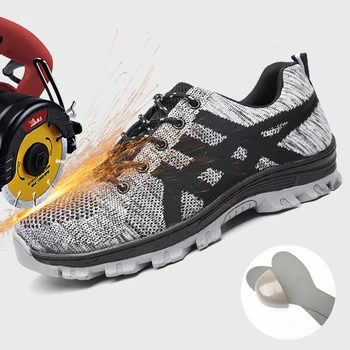Work Boots Men's Steel Toe Cap Safety Shoes Men Mesh Breathable Outdoor Anti-slip Steel Puncture Proof Construction Safety Boot
Work Boots Men's Steel Toe Cap Safety Shoes Men Mesh Breathable Outdoor Anti-slip Steel Puncture Proof Construction Safety Boot