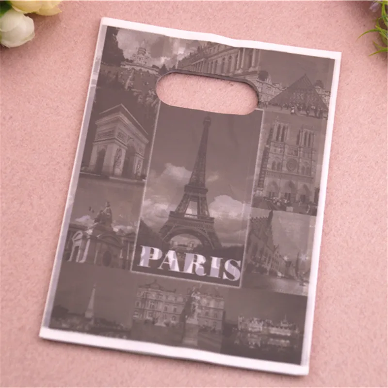 New Design Wholesale 100pcs/lot 13*18cm Luxury Fashion Paris Eiffel Tower Gift Shopping Bags Plastic Gift Packaging
New Design Wholesale 100pcs/lot 13*18cm Luxury Fashion Paris Eiffel Tower Gift Shopping Bags Plastic Gift Packaging
