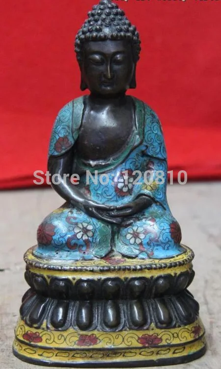 9 Tibet Temple Bronze Copper Cloisonne Sakyamuni Tathagata Buddha RuLai Statue
9 Tibet Temple Bronze Copper Cloisonne Sakyamuni Tathagata Buddha RuLai Statue
