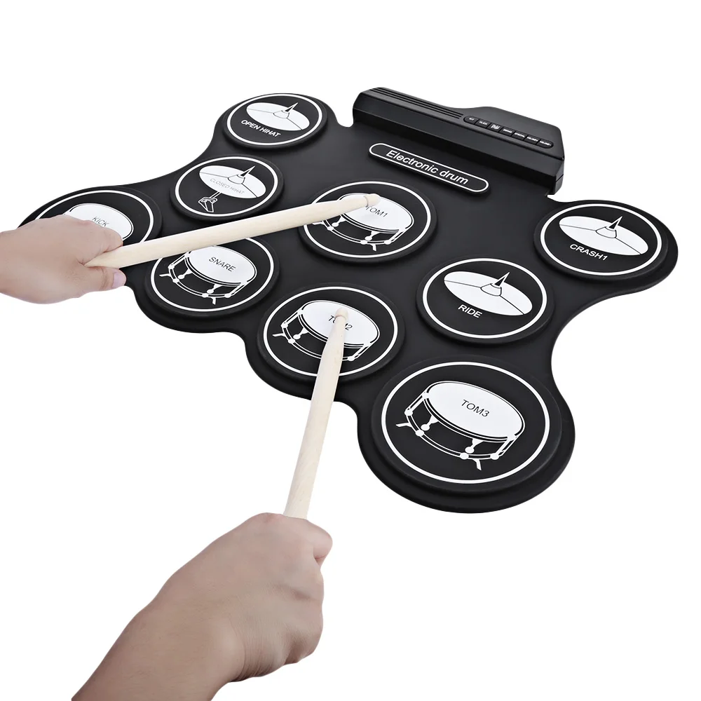 G4009 10 Levels Volume Control Electronic Drum Electronic Roll Up Drum Kit With 5 Timbres And 8 Demo Songs For Child
G4009 10 Levels Volume Control Electronic Drum Electronic Roll Up Drum Kit With 5 Timbres And 8 Demo Songs For Child