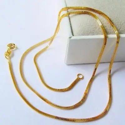 New Pure Au750 18K Yellow Gold Chain Women's Milan Box Link Necklace 2-2.5g
New Pure Au750 18K Yellow Gold Chain Women's Milan Box Link Necklace 2-2.5g