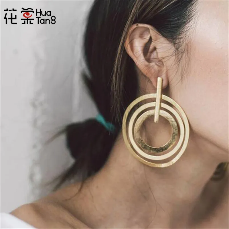 HuaTang Gold Silver Color Geometric Big Round Simple Earrings for Women Pendant Earrings Pericing Earring Jewelry Pendientes6506
HuaTang Gold Silver Color Geometric Big Round Simple Earrings for Women Pendant Earrings Pericing Earring Jewelry Pendientes6506