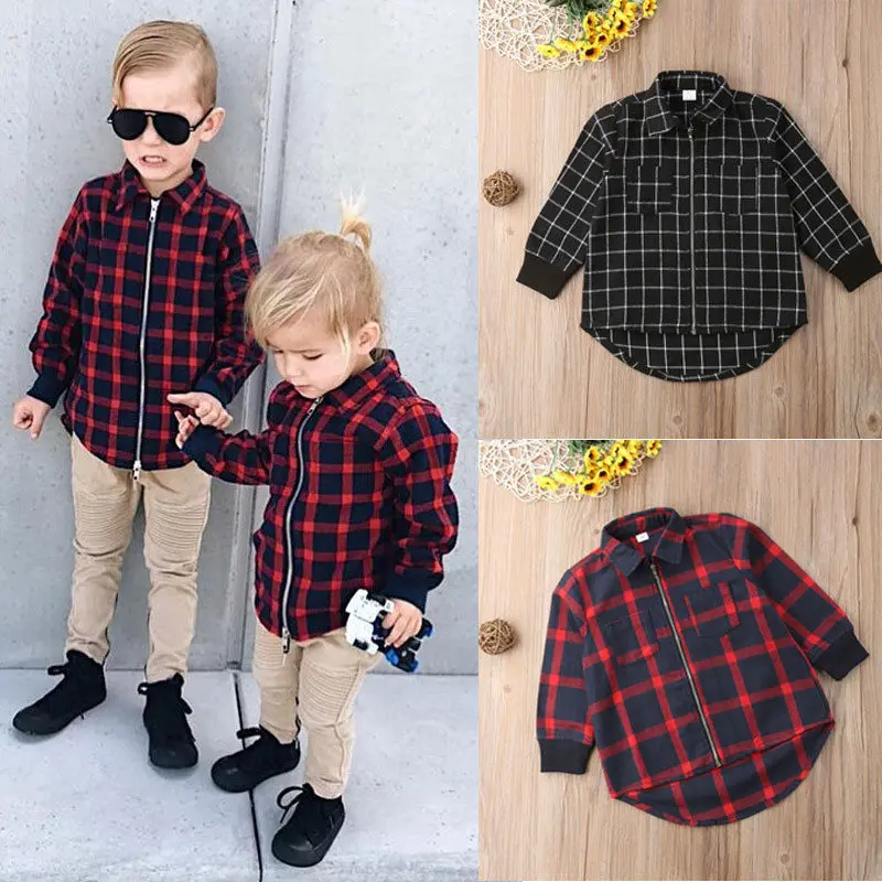 Baby Boy Autumn Plaid Zipper Long Sleeve Top Red And Black Two Colors Coat Children Boy Clothes
Baby Boy Autumn Plaid Zipper Long Sleeve Top Red And Black Two Colors Coat Children Boy Clothes
