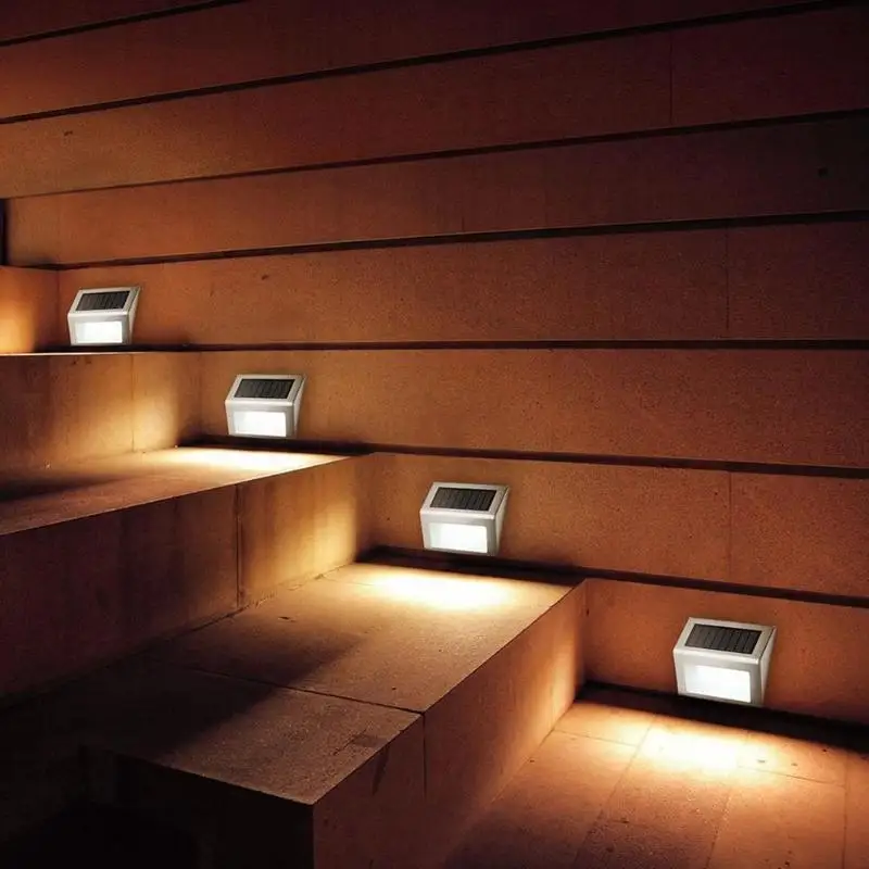 Solar Stair Light Outdoor Garden Pathway Street Lamp Stainless Steel 3LED Stairs Wall Corridor Emergency Sconce 2019
Solar Stair Light Outdoor Garden Pathway Street Lamp Stainless Steel 3LED Stairs Wall Corridor Emergency Sconce 2019