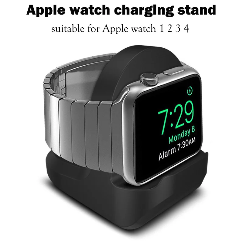 

Silicone Charge Stand Holder Station Dock for Apple Watch Series 1/2/3/4 42mm 38mm Charger Cable holder for iwatch 1 2 3 Docks