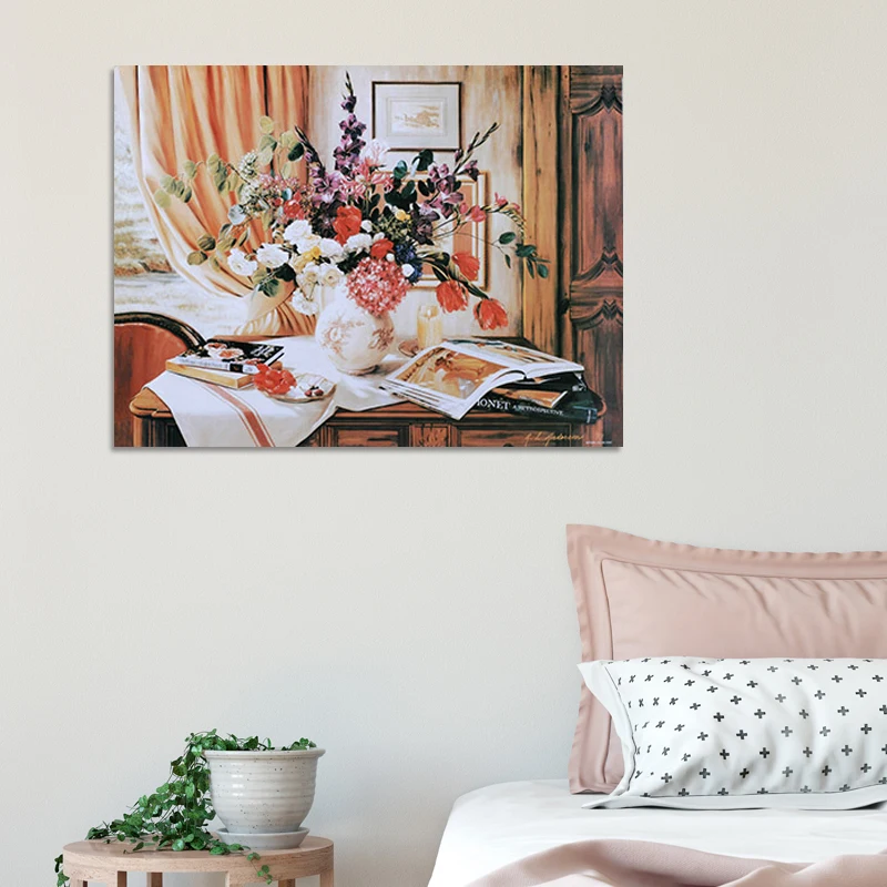 Retro Still Life Flowe rWall Painting Decoration Wall Picture Art Canvas Livingroom Posters Prints Bedroom | Дом и сад