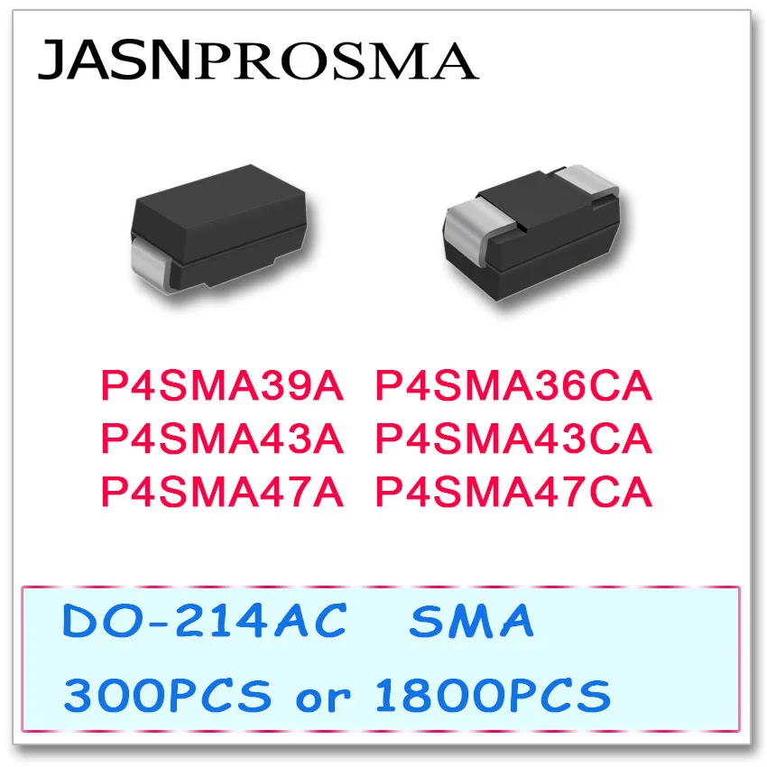 JASNPROSMA 300 шт. 1800 шт. P4SMA39 P4SMA39A P4SMA36CA P4SMA43 P4SMA43A P4SMA43CA P4SMA47 P4SMA47A P4SMA47CA диод P4SMA
JASNPROSMA 300 шт. 1800 шт. P4SMA39 P4SMA39A P4SMA36CA P4SMA43 P4SMA43A P4SMA43CA P4SMA47 P4SMA47A P4SMA47CA диод P4SMA