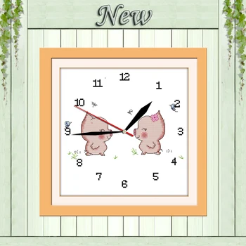 Pig lovers kiss clock decor painting counted printed on canvas DMC 14CT 11CT Chinese Cross Stitch Needlework Set Embroidery kits
Pig lovers kiss clock decor painting counted printed on canvas DMC 14CT 11CT Chinese Cross Stitch Needlework Set Embroidery kits