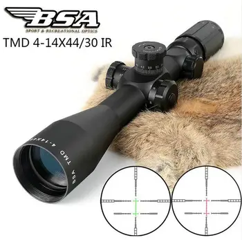 Tactical Hunting Shooting Riflescope BSA TMD 4-14X44E First Focal Plane Optical Sight Red Green Illuminated Lock Rifle Scopes
Tactical Hunting Shooting Riflescope BSA TMD 4-14X44E First Focal Plane Optical Sight Red Green Illuminated Lock Rifle Scopes