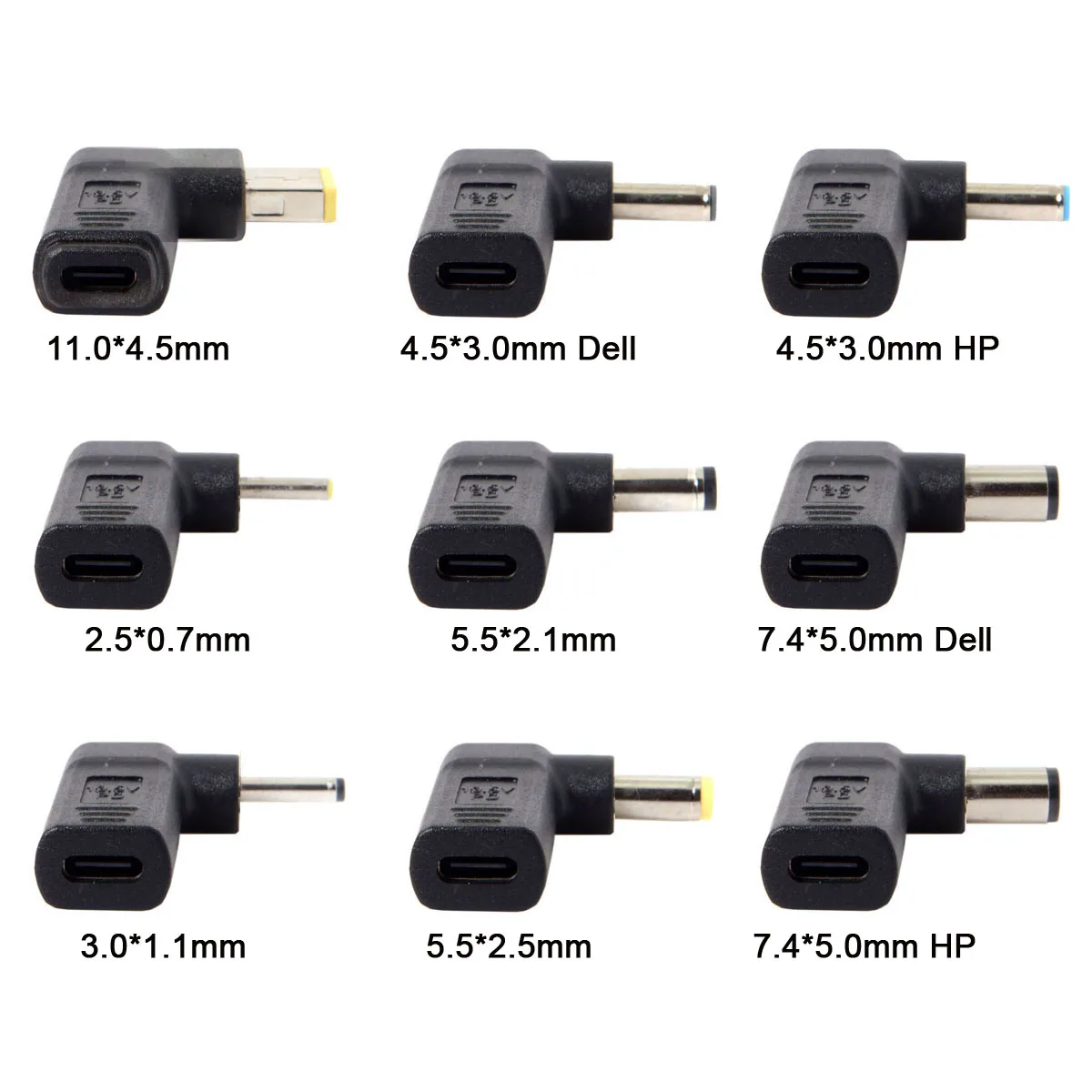 Chenyang USB 3.1 Type C USB-C to Rectangle DC Plug 5.5mm 4.0mm 3.0mm 2.5mm Adapter PD Emulator Trigger 90 Degree Angled
Chenyang USB 3.1 Type C USB-C to Rectangle DC Plug 5.5mm 4.0mm 3.0mm 2.5mm Adapter PD Emulator Trigger 90 Degree Angled