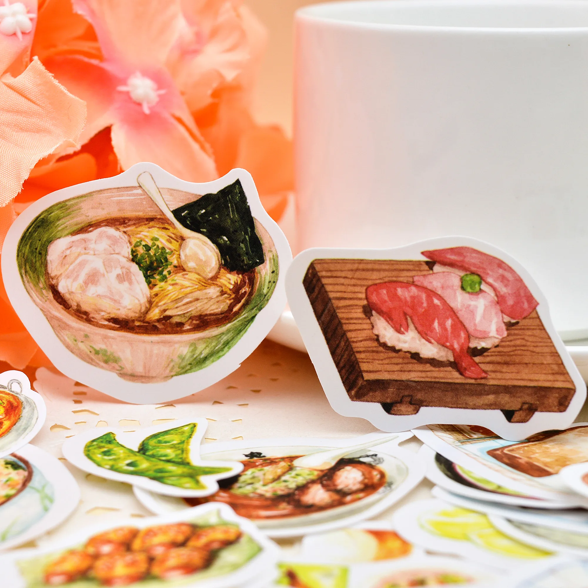 43pcs DIY hand book Travel album decorative stickers Japanese food Sticker notebook diary TN sticker waterproof paper
43pcs DIY hand book Travel album decorative stickers Japanese food Sticker notebook diary TN sticker waterproof paper
