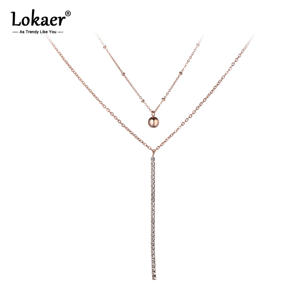Lokaer Trendy Double Layer Chain Jewelry Ball Pendant Mosaic Crystal Rose Gold Choker Necklace For Women Chirstmas Gift N19051
Lokaer Trendy Double Layer Chain Jewelry Ball Pendant Mosaic Crystal Rose Gold Choker Necklace For Women Chirstmas Gift N19051