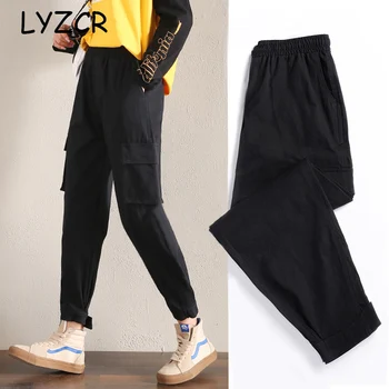 Lyzcr Cargo Pants Women Black High Waist Casual Women's hip hop Pants Cargo Boyfriend High Waist Trousers Women
Lyzcr Cargo Pants Women Black High Waist Casual Women's hip hop Pants Cargo Boyfriend High Waist Trousers Women