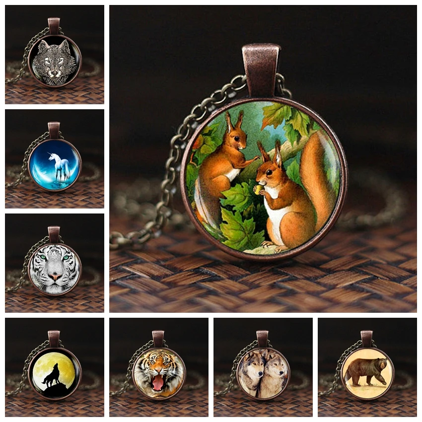 2018 Squirrel Necklace Natural Big Bear Glass Pendant Jungle Wildlife Animal Wolf Necklace Hand Craft Jewelry
2018 Squirrel Necklace Natural Big Bear Glass Pendant Jungle Wildlife Animal Wolf Necklace Hand Craft Jewelry