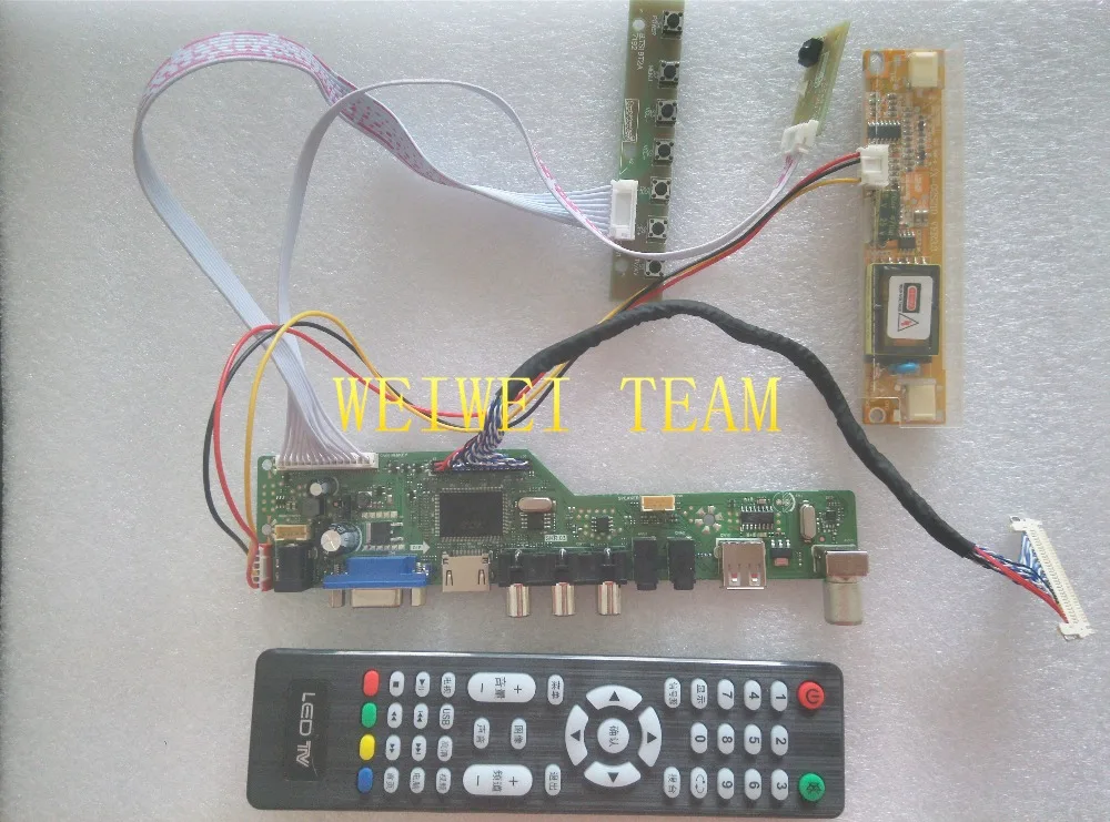 TV+HDMI+VGA+AV+USB+AUDIO TV LCD controller board 15.4" LP154W01 B154EW08 B154EW01 LP154WX4 LCD driver board DIY kits 1280*800
TV+HDMI+VGA+AV+USB+AUDIO TV LCD controller board 15.4" LP154W01 B154EW08 B154EW01 LP154WX4 LCD driver board DIY kits 1280*800
