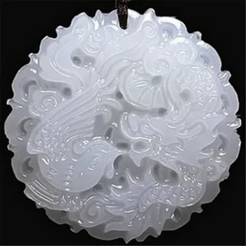 Exquisite Natural Afghanistan White Chalcedony Kunlun Jadeite Hand Carve Dragon Phoenix Pendant Send Adjustable Rope Necklace
Exquisite Natural Afghanistan White Chalcedony Kunlun Jadeite Hand Carve Dragon Phoenix Pendant Send Adjustable Rope Necklace